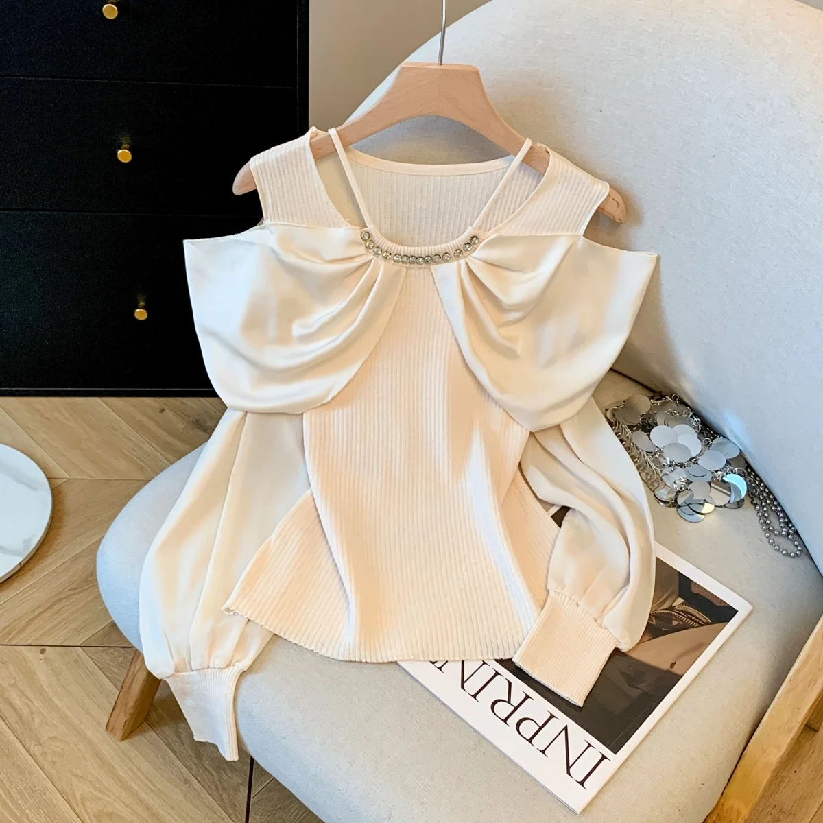 

Свитера, джемперы, пуловеры, женские вязаные пуловеры больших размеров с сексуальным узором BF Y2K, деловые встречи, профессиональные современные простые осенние однотонные брюки