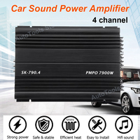 4 Channel Car Power Amplifier Class A/B Digital Stereo Surround Passive Subwoofer Car Audio Player SK-790.4