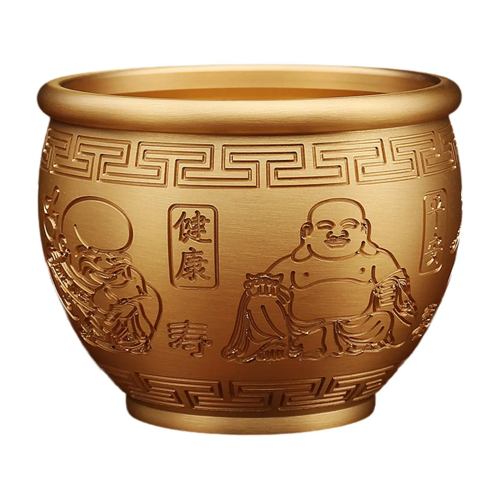 Brass Cornucopia Bowl Chinese Treasure Bowl New Year Supplies Birthday Gift Prosperity Ornament Feng Shui Decor for Indoor