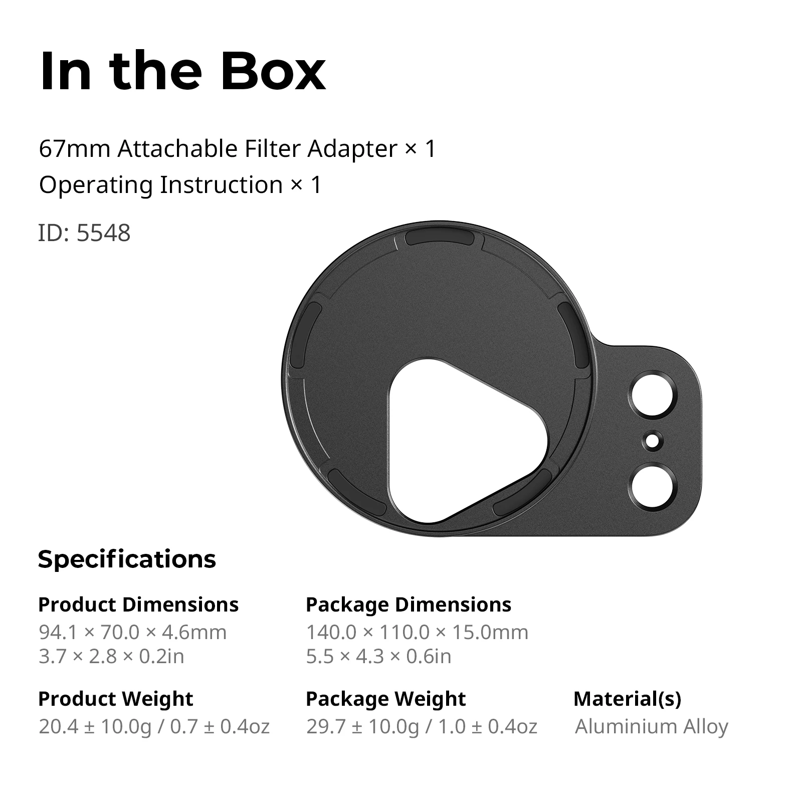 SmallRig FilMov bevestigbare 67 mm filteradapter voor iPhone 17 Pro/Pro Max magnetische verbinding voor SmallRig bevestigbaar 67 mm filter