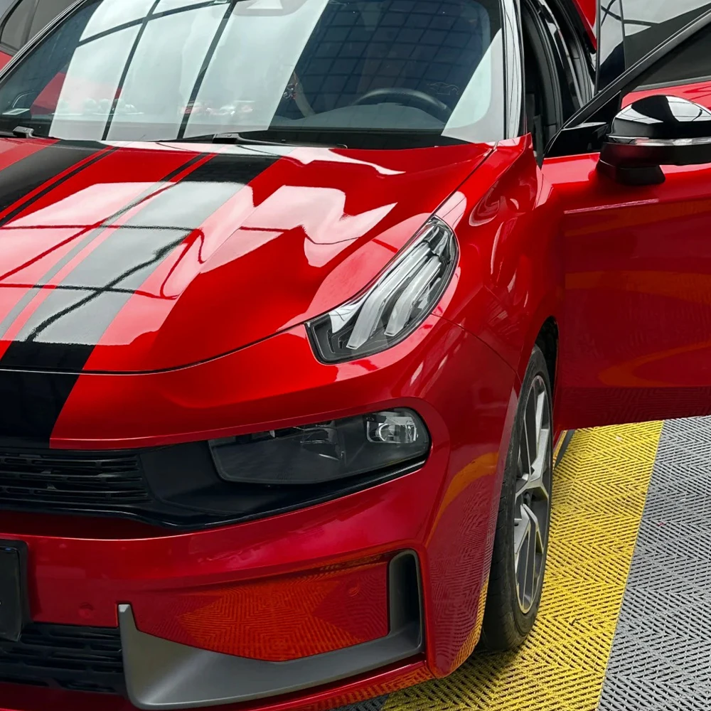 

Liquid Metal Volcano Red Car Sticker Wrap Film Color Change Vinyl Film PET Bubble Free Wrapping Decal Car Sticker Interior