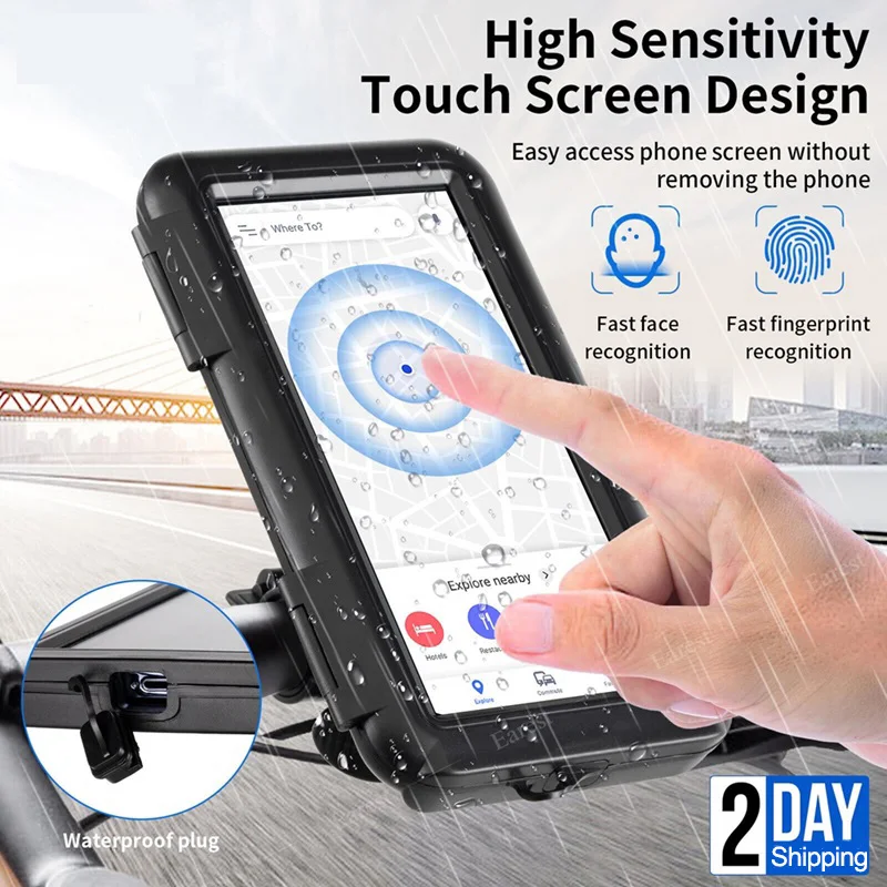 

Selens 360° Phone Stand Holder IP66 Waterproof Bicycle Motor Bike Phone Case Mount Holder Outdoor Riding Install Phone Tripod