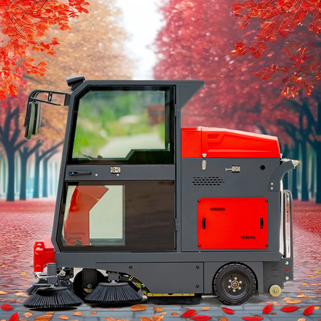 2100B Compact Electric Road Sweeper Used Ride On Street Cleaning Machine Print Shops Farms Core Components Brush Battery Engine