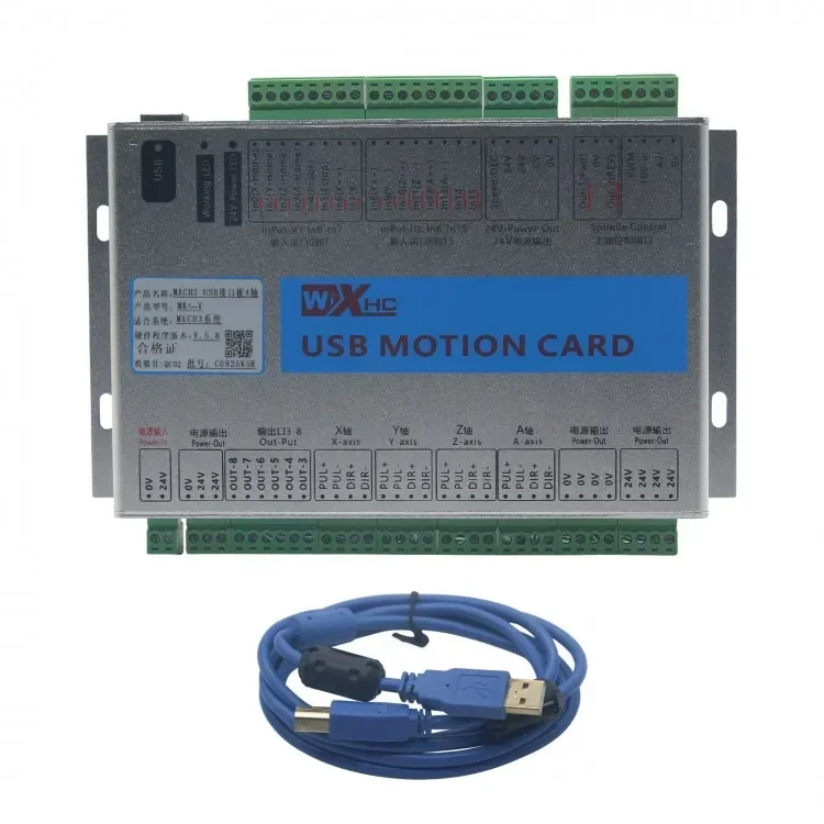 Upgrade CNC Mach3 USB 3 Axis Motion Control Card Breakout Board 2MHz MK3-V 32 or 64-bit and  Windows 10, Windows 8, Windows 7 &