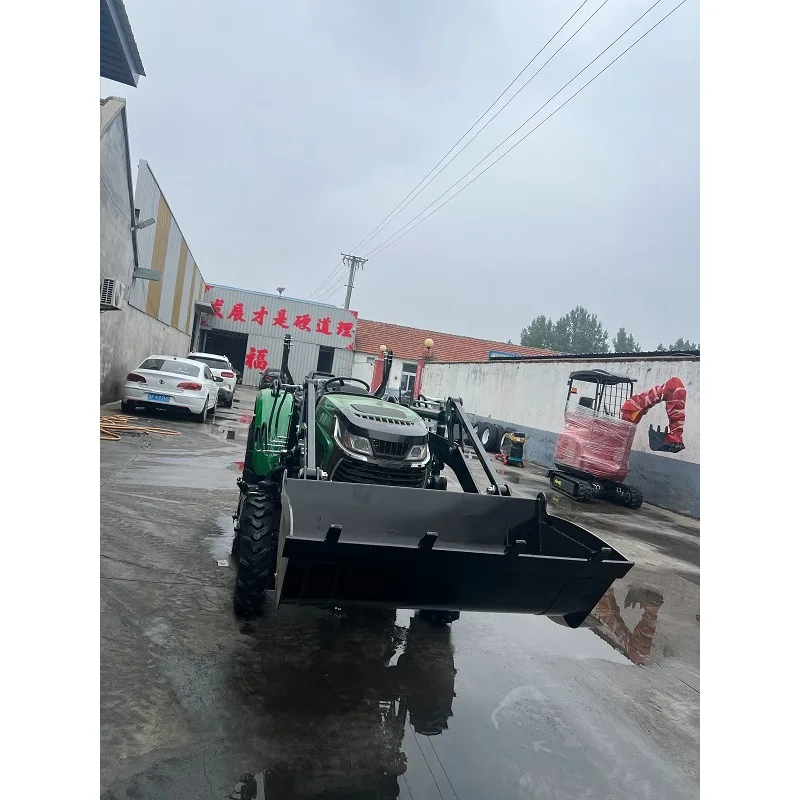 Strong Traction 4WD Compact Farm Tractor With Multiple Horsepower For Field Ploughing & Tilling