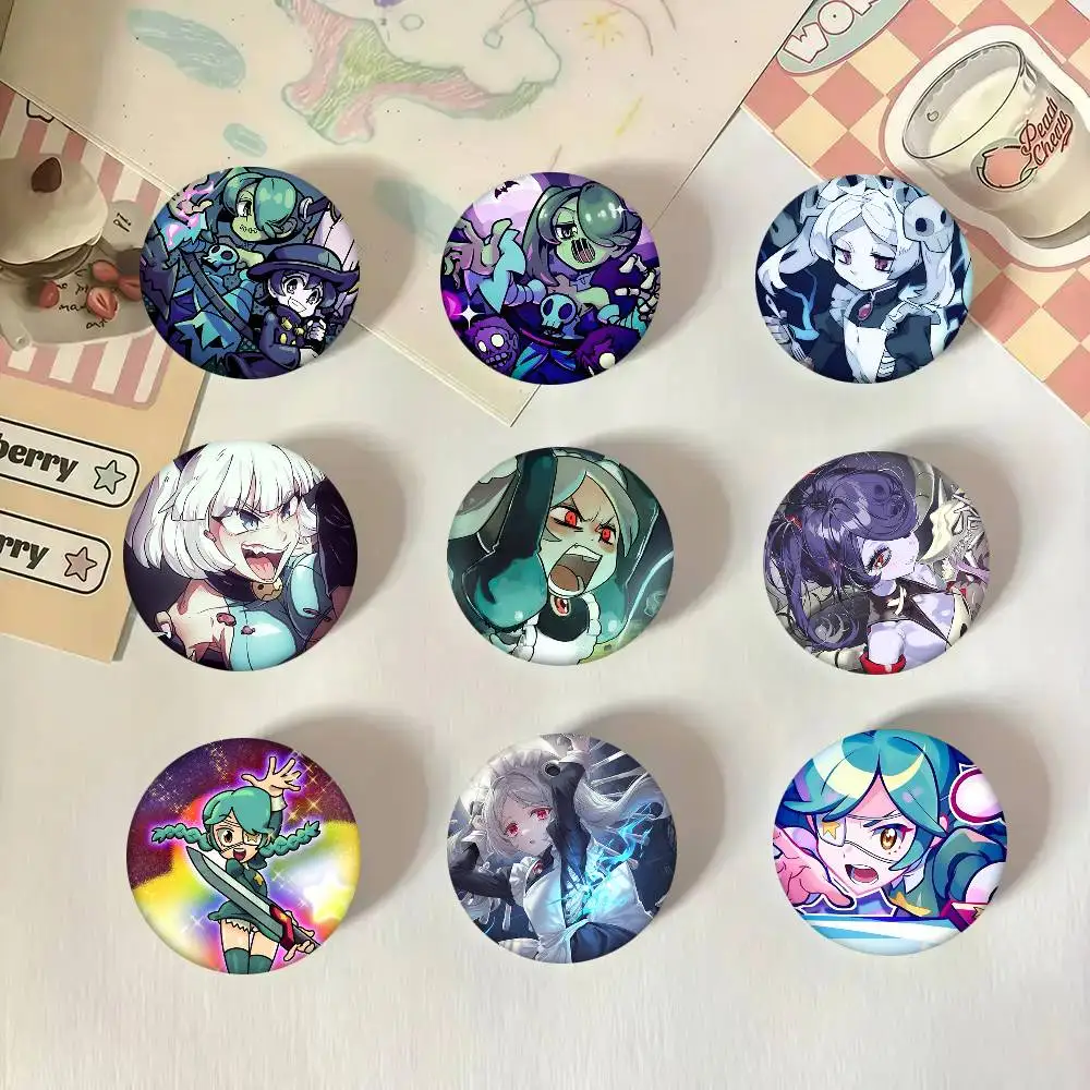 Game Skullgirls Rundes Abzeichen Kreative Brosche Kleidung Rucksack Accessoires Anstecknadel