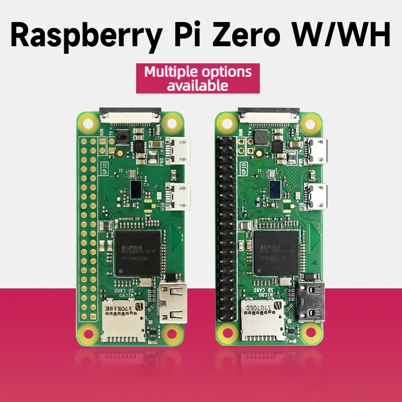 Raspberry Pi Zero W 1GHz Single-Core 512MB RAM Wireless LAN Bluetooth 4.1 BLE Mini HDMI OTG Development Board