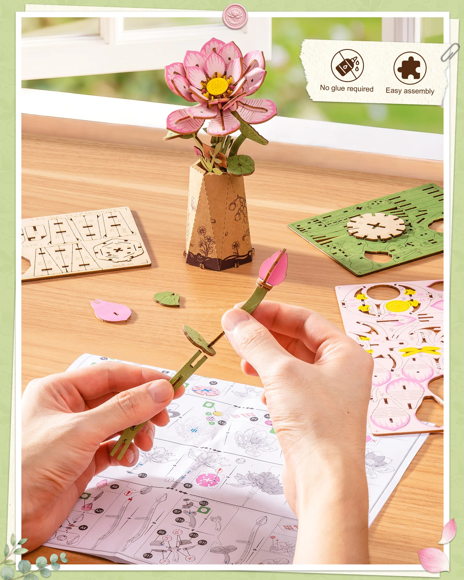 ROKR 3D Holzpuzzle Blume DIY M – 3D Printing Pot Bewertung und Preis