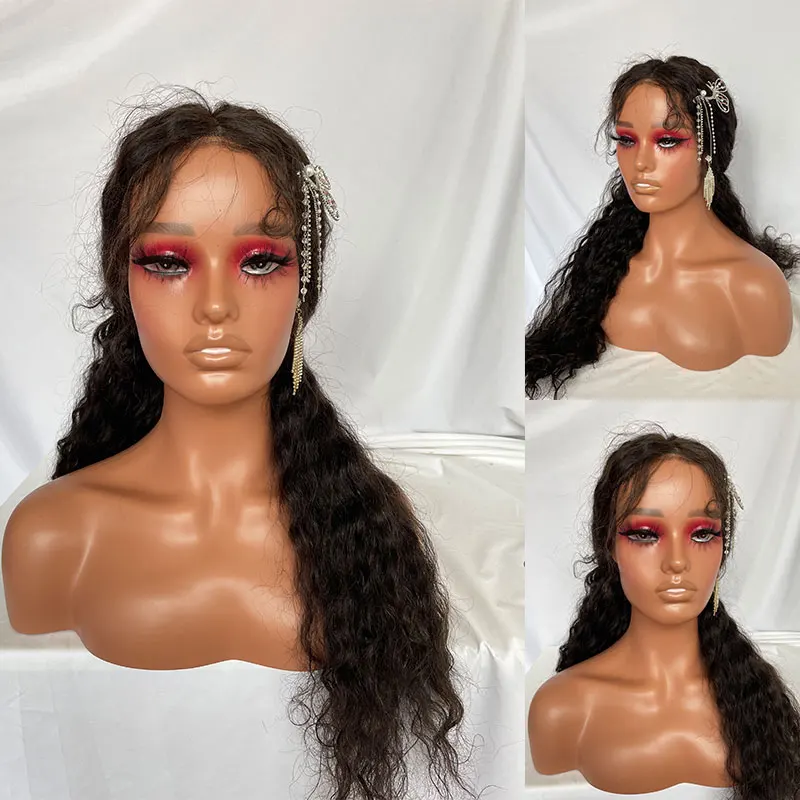 Beautiful Eyelashes half Mannequin PVC Manikin Head With Makeup Mannequin Head Bust Wig Head Stand For Display Making Styling