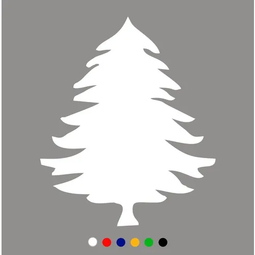 New Jargon Christmas Tree Sticker Decal Decoration-White