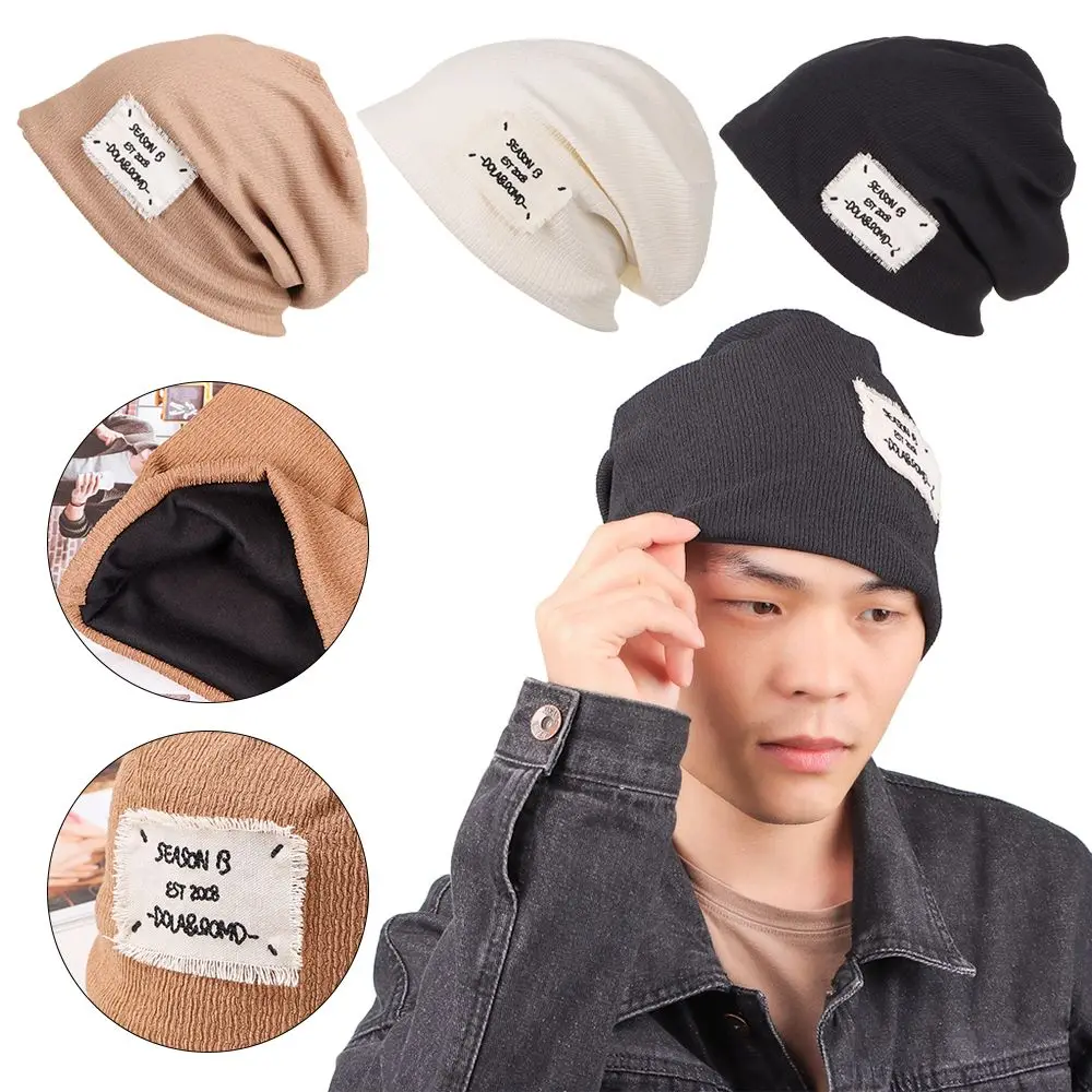 

Soft Autumn And Winter Big Head Circumference Knitted Beanie Hat Warm Bonnet Cap