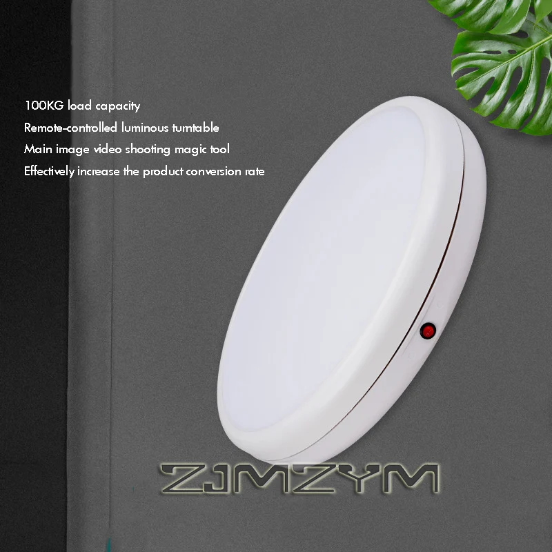 Electric Rotating Display Platform 45cm 360° Remote Control Luminous Rotate Table Stand For Photography Live Streaming Display