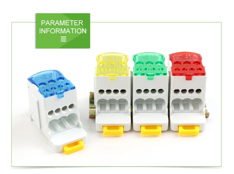 Elektrischer Split-DIN-Schienenklemmenblock, Anschlussdose, Stromkabel, elektrischer Steckverbinder UKK80A, 125 A, 160 A – Detail 2