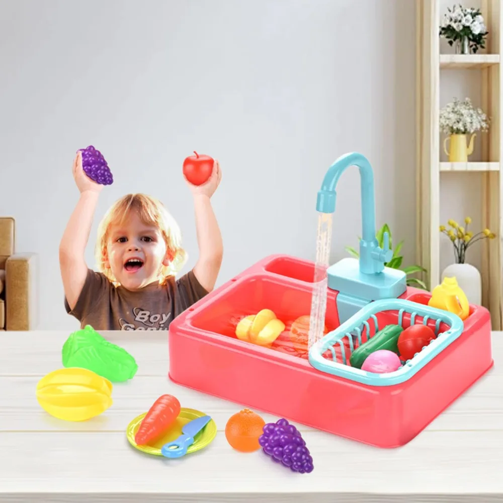 Rotatable Kitchen Faucet Replacement Toy With Running Water Plastic Kitchen Sink Toys Faucet Simulation Faucet Toy