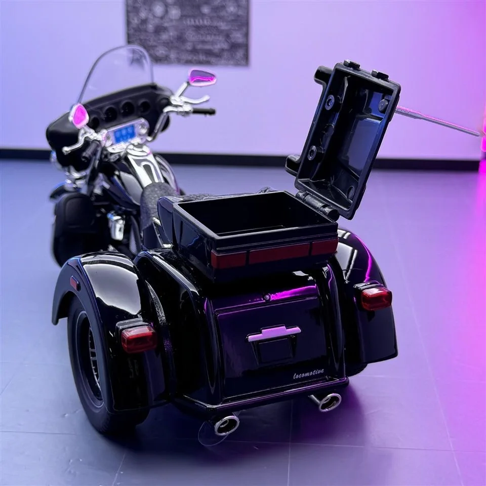 1:9 هارلي D-V ثلاثي الإنزلاق الترا الفاخرة دراجة ثلاثية العجلات سبيكة دييكاست نموذج دراجة نارية جمع هواية الكلاسيكية هدية مزخرفة صديق