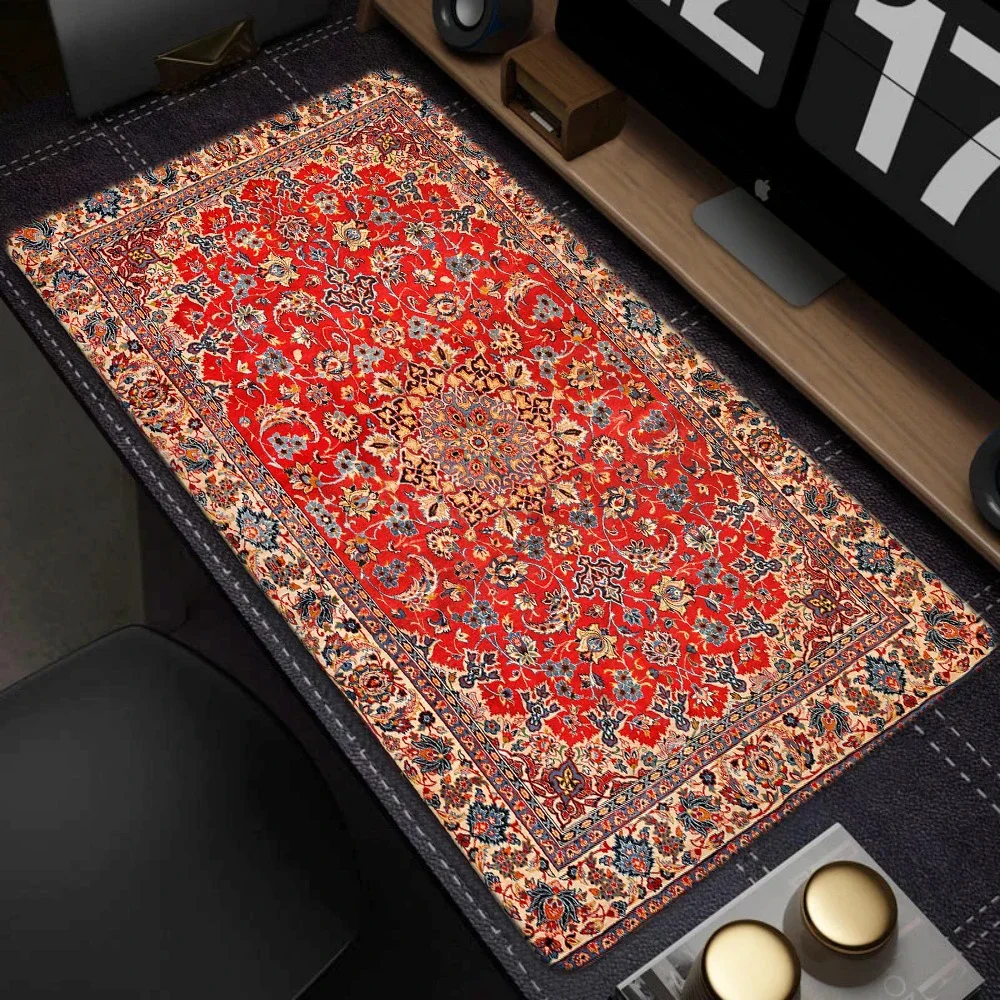 1pc Exquisite Persian Carpet XXL Mouse Pad Game Desk Accessories Table Mat Gamer Anime Computer Large Extended Non-Slip Cushion