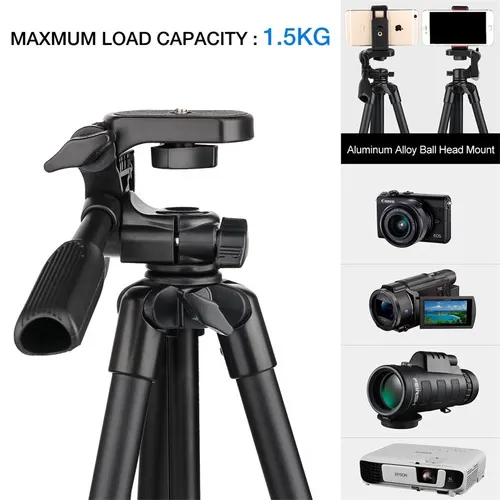 Imagen 2 del producto Trípode profesional de 3560 cm para teléfono, soporte de fotografía para cámara de grabación de vídeo, para Xiaomi, HUAWEI, iPhone, Gopro, con control remoto para Selfie, 140