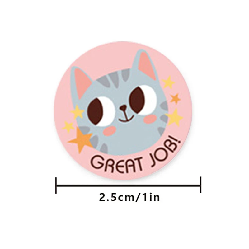 Autocollants de Récompense de Motivation pour Enfant, 500 Pièces, Adhésifs pour Enseignants d'École, Incitatifs pour Étudiants, Animaux Mignons, Attro, Papeterie