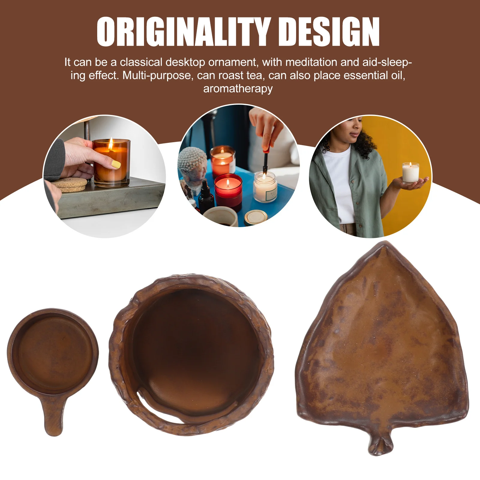 

Essential Oil Burner Aromatherapy Stove Desktop Ornament Highclass Material Good Workmanship Stable Placement Elegant Look