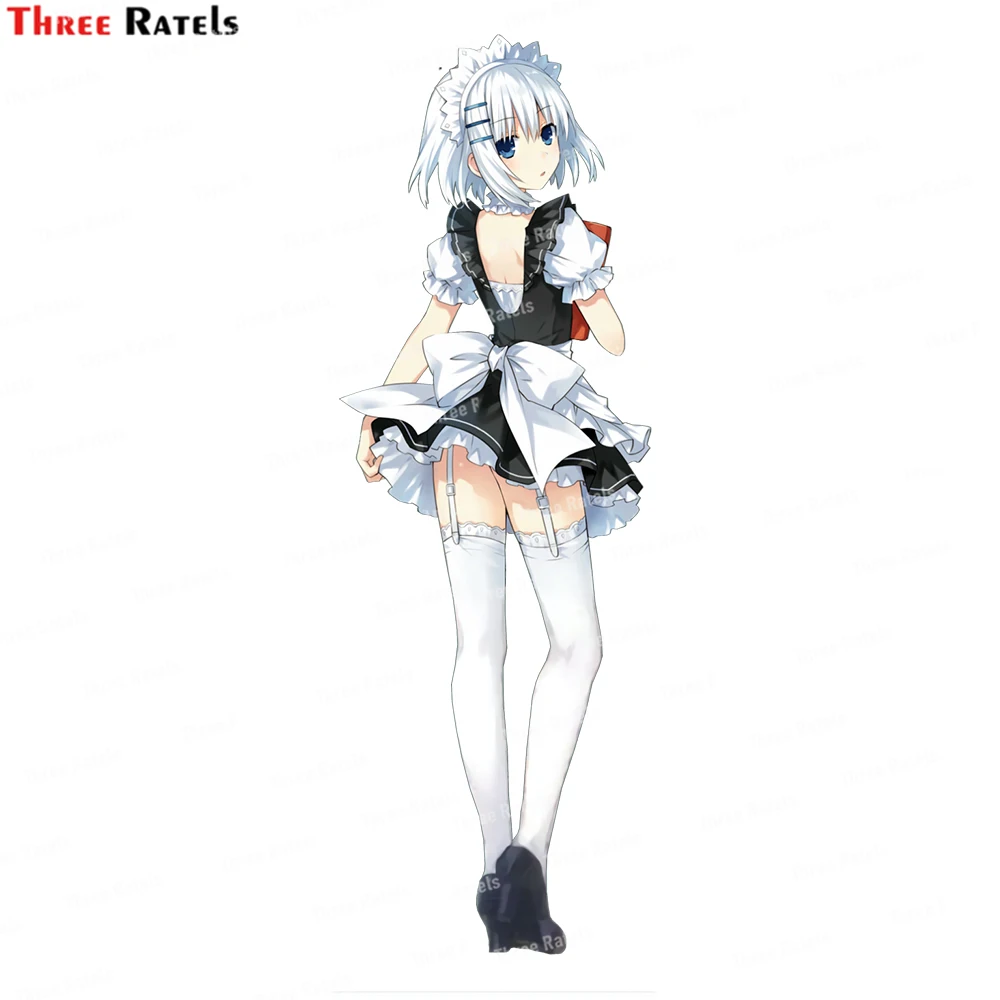 Three Ratels J307 Origami Tobiichi and Kurumi Tokisaki maid Stickers And Decals For Laptop Luggage Skateboard Decoration