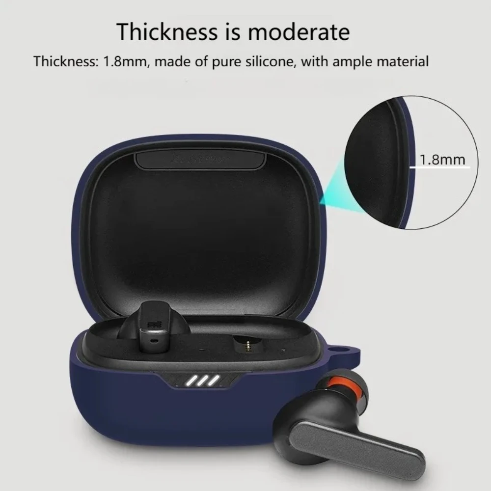 

For JBL Wave Flex2 - Premium Silicone Protective Cover for Wireless Earbuds and Charging Case