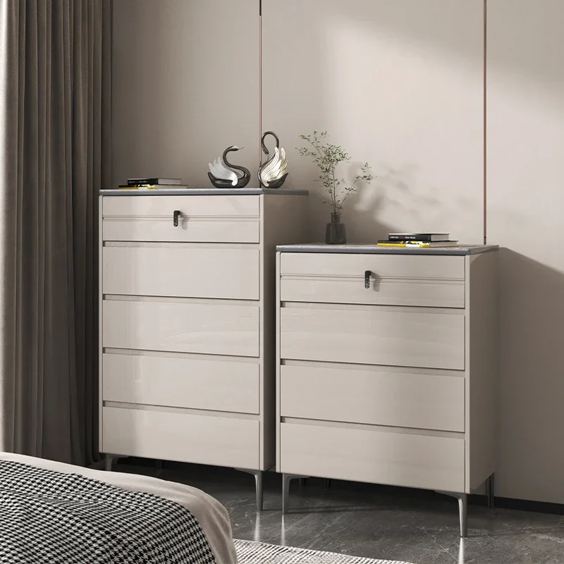 

Shelf Storage Slate Stone Light Luxury Paint Large Capacity Drawer Cabinet Storage Locker Living Room Cabinets Home Furniture