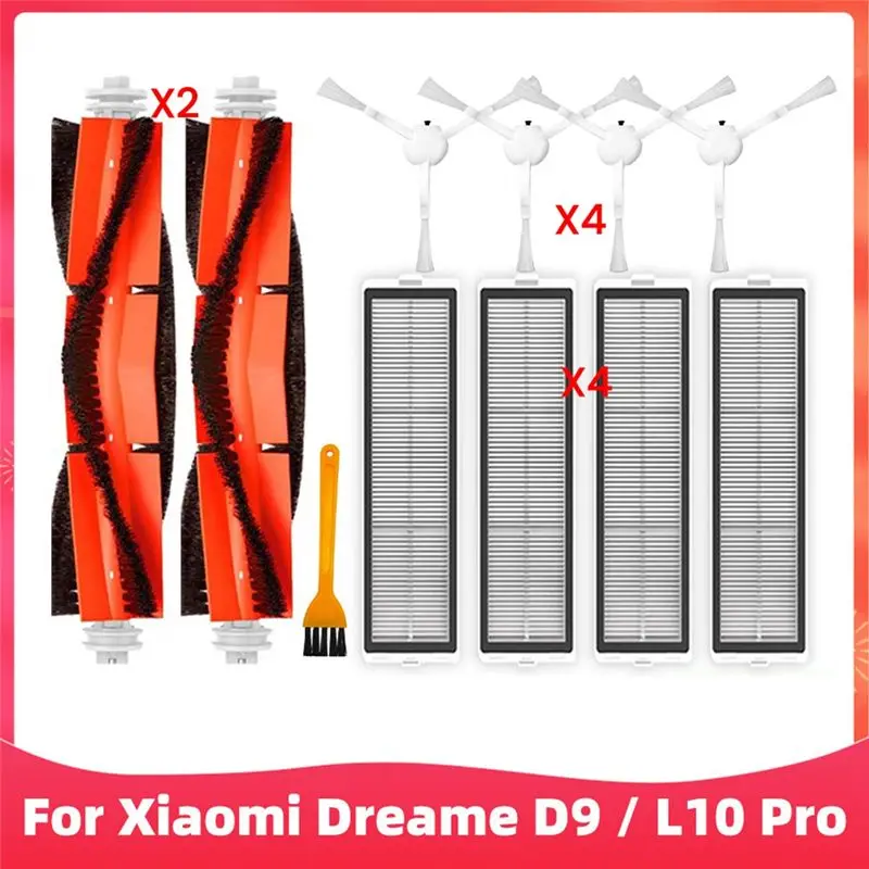 

Комплект для обслуживания пылесоса A97T для Dreame D9, D9 Max, L10 Pro, Trouver LDS Finder - включает в себя роликовую боковую щетку и HEPA-фильтр.