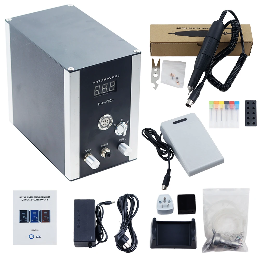 HH-AT01 jewelers NOT Need air compressor ARTGRAVER 100~240V Pneumatic Engraving Tools Jewelry Graver machine