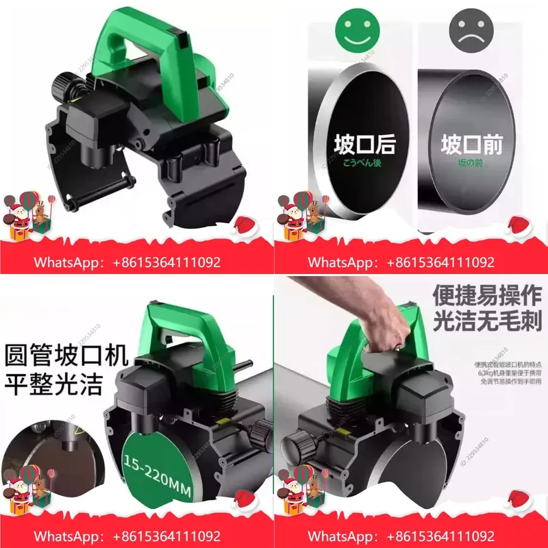 1pc ZD400 Handheld Electric Beveling Machine for Portable Pipe Chamfering and Round Flat Compatible For Model，practical use