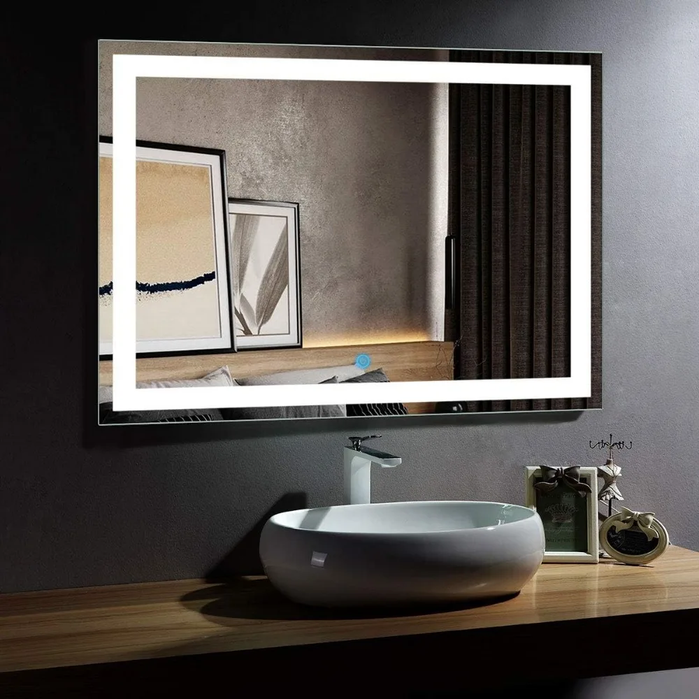 

Led Mirror for Bathroom,Vanity Mirror with Lights 48 x 24 Inch Smart Mirror Bathroom with Anti-Fog & Dimming Bathroom Mirrors