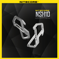 NITECORE NSH10 Bottle opener Multiuse Titanium Snap Hook Anti-corrosion Ultra Lightweight Hanging Tool Elastic Spring Gate