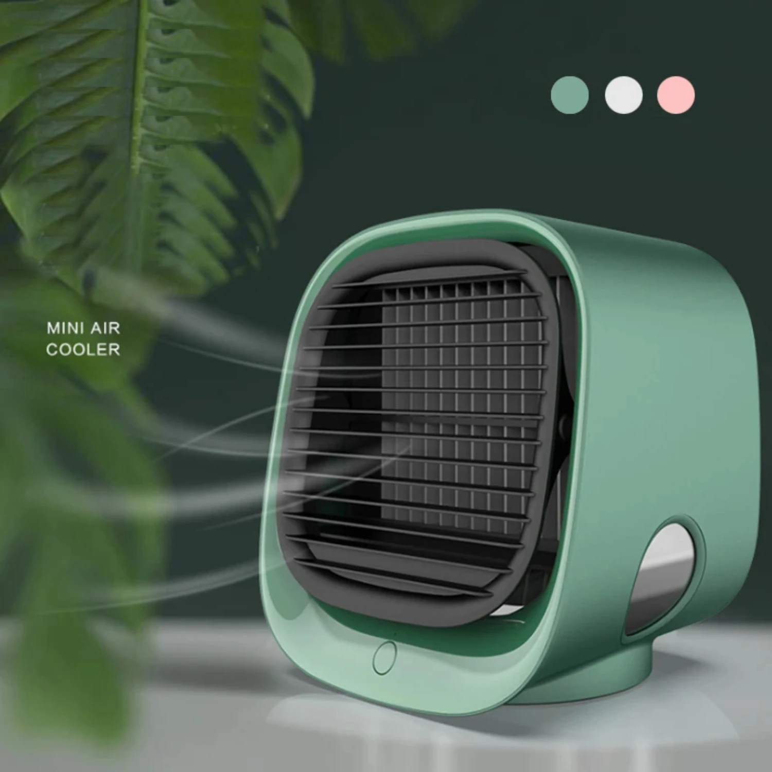 USB Mini Air Cooler Fan Raffreddamento ad aria Condizionatore con luce notturna Umidificazione portatile Desktop Air Cooler Multifunzione Estate