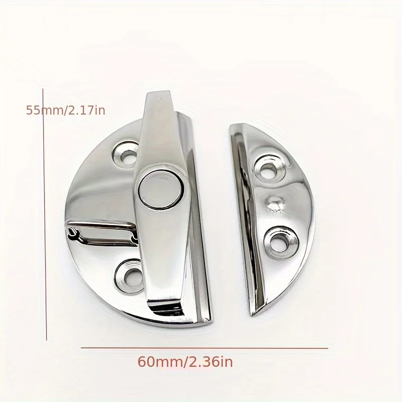 Premium Marine-Grade 316 Stainless Steel Twist Latch - Round Turn Button for Boat Doors & Cabinets, Silvery