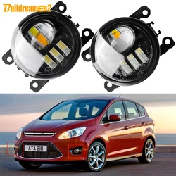 2 X Car Front Fog Light 30W H11 LED Lens Fog Lamp DRL 12V For Ford C-Max Cmax Grand C-Max 2/II MPV 2010 2011 2012 2013 2014 2015