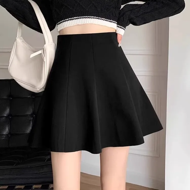 Half Skirt Women's New Autumn and Winter A-Line Short Skirt sexy Hip Hugging Fluffy Small Person Versatile Umbrella Skirt
