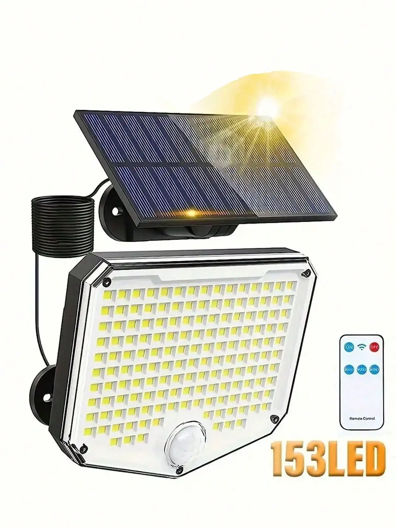 

Motion Sensor 153 LED Solar Light Foldable Outdoor Street Wall Lamp 3 Modes Super Bright Garden Courtyard Porch Lighting