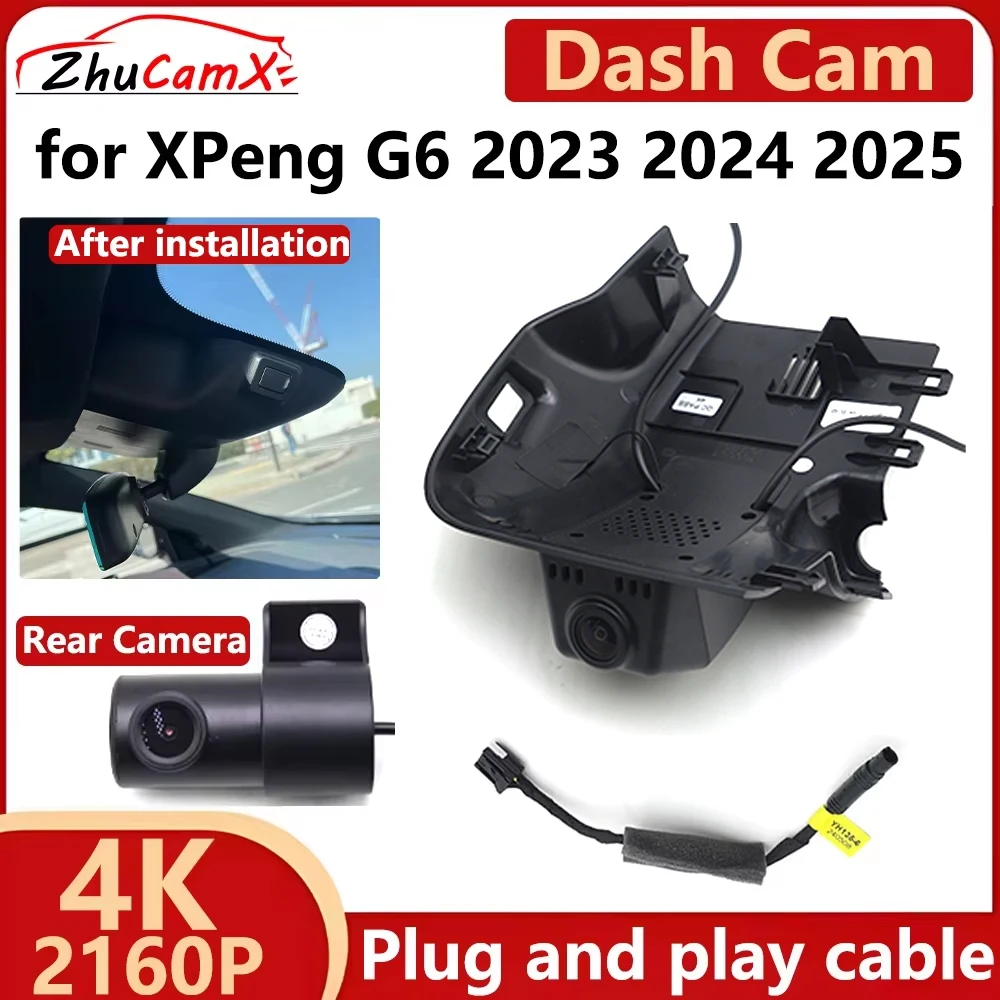 

ZhuCamX for XPeng G6 2023 2024 2025 4K UHD 2160P Car DVR Dash Cam Camera Night Vision Recorder Plug and play