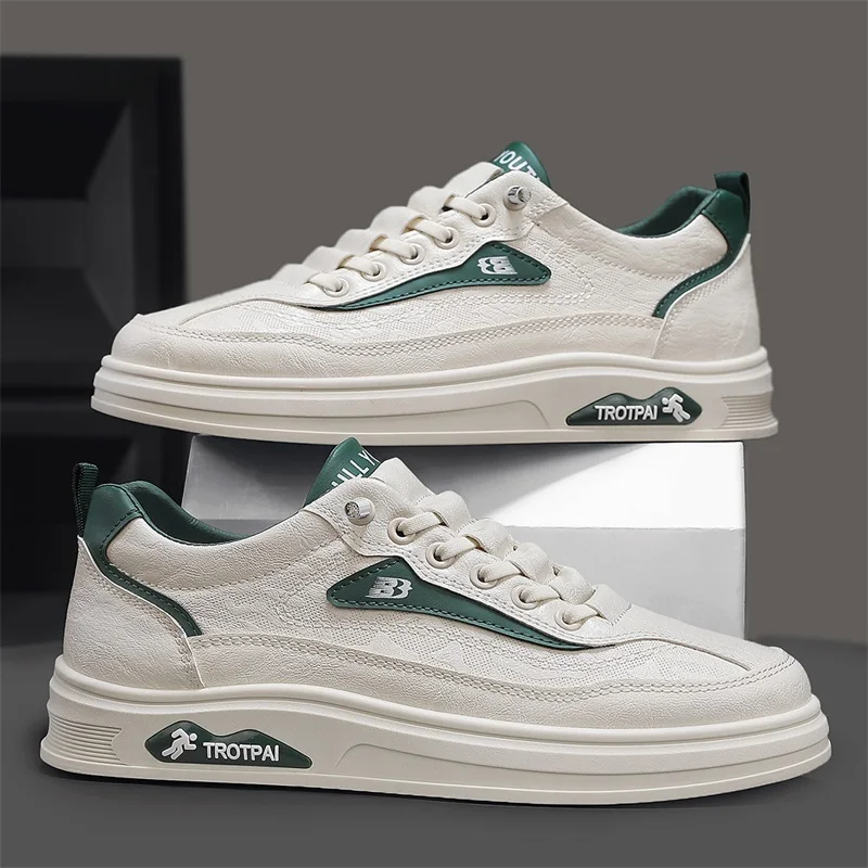 الرجال العلامة التجارية الفاخرة رجل جلد أبيض أحذية رياضية الترفيه المشي الإيطالية أحذية مفلكنة الجوف خارج جديد وصول حذاء كاجوال حجم 47 #2