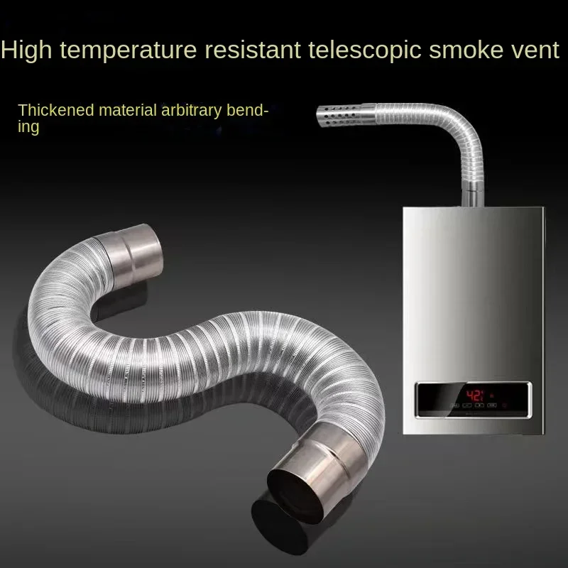 

Fireproof Gas Water Heater Telescopic 60-120mm Aluminum Strong General Exhaust Car Intake Pipe Lengthened Pipe Length