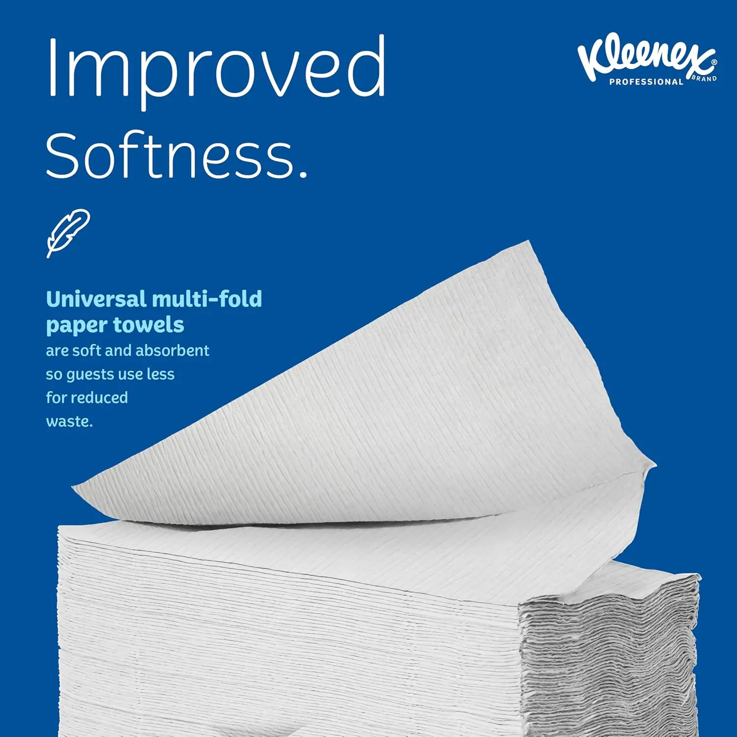 Professional Multifold Paper Towels, Bulk 150 Sheets/Pack, 8 Packs/Case, High Absorbency, White (9.2" x 9.4") view 4