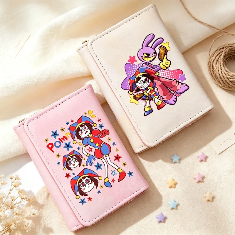 

The Amazing Digital Circus Large Capacity Wallets for Women Anime Fashion Money Bag Portable Good-looking Credit Card Holder