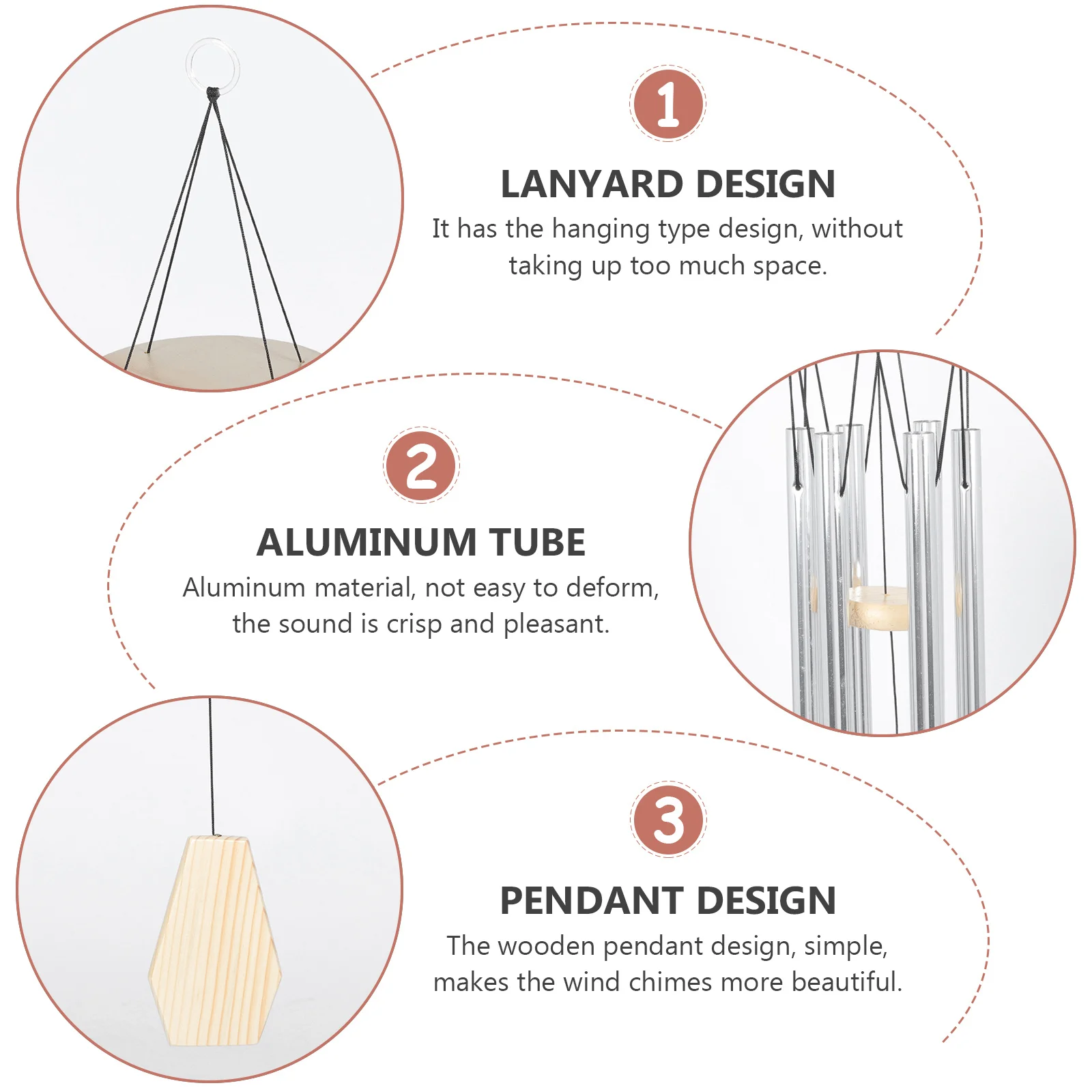 

Balcony Pendent Wind Bell Pendant Home Courtyard Hanging Decor Window Chime for Garden Outdoor Wind-Bell