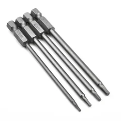 4pcs 1/4 Hex Head Wrench Hex Shank Magnetic Head Screw Driver Quick Connection Screwdriver Bit 1.5/2.0/2.5/3.0mm