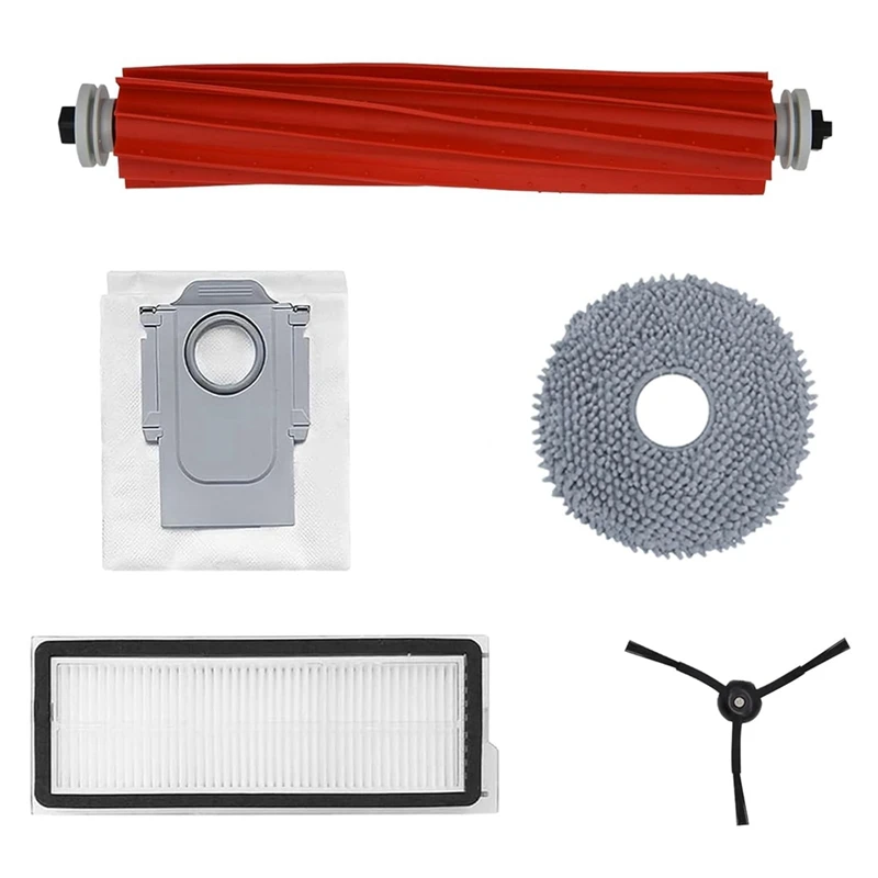 ABAE-Kit de accesorios para Roborock Qrevo S/Qrevo Plus/Qrevo Pro/Qrevo Maxv Robot aspirador Cepillo Lateral principal filtro Hepa bolsas de fregona