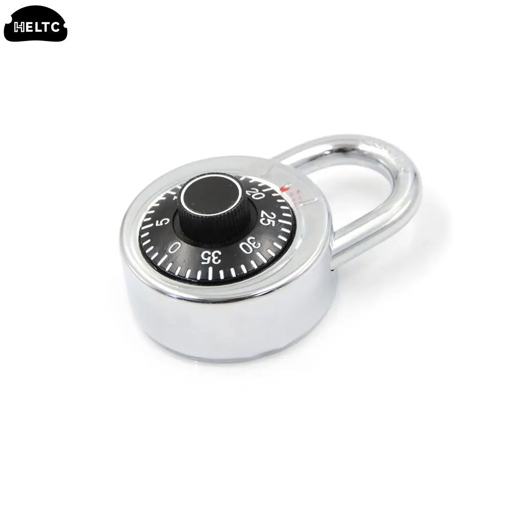 Round Rotary Digit Combination Padlock Round Number Code Lock Safe Security Zinc Alloy