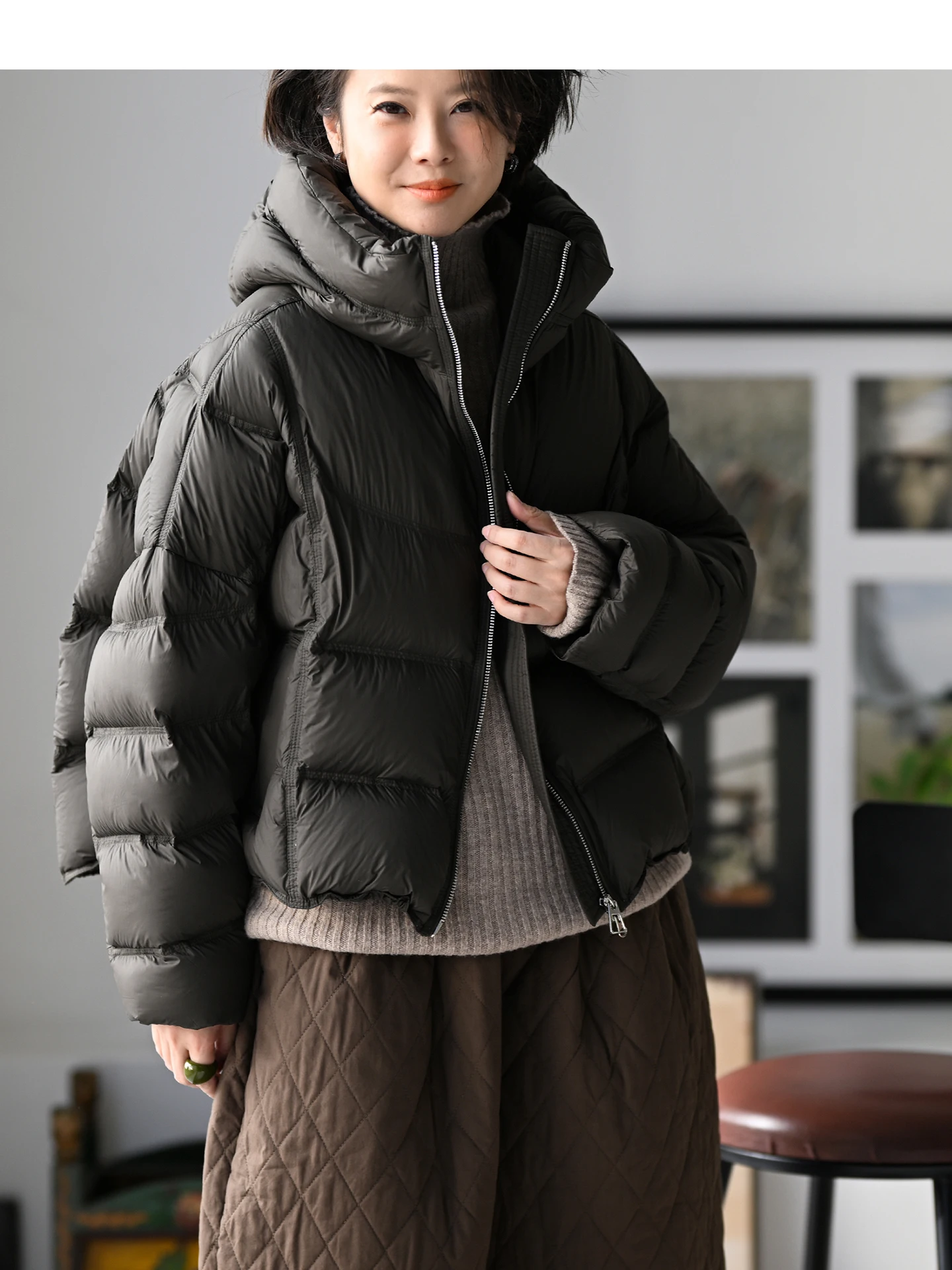 

Корейская женская пуховая куртка с капюшоном Y20526 Milan Declaration, свободный крой, теплая, повседневная, модная