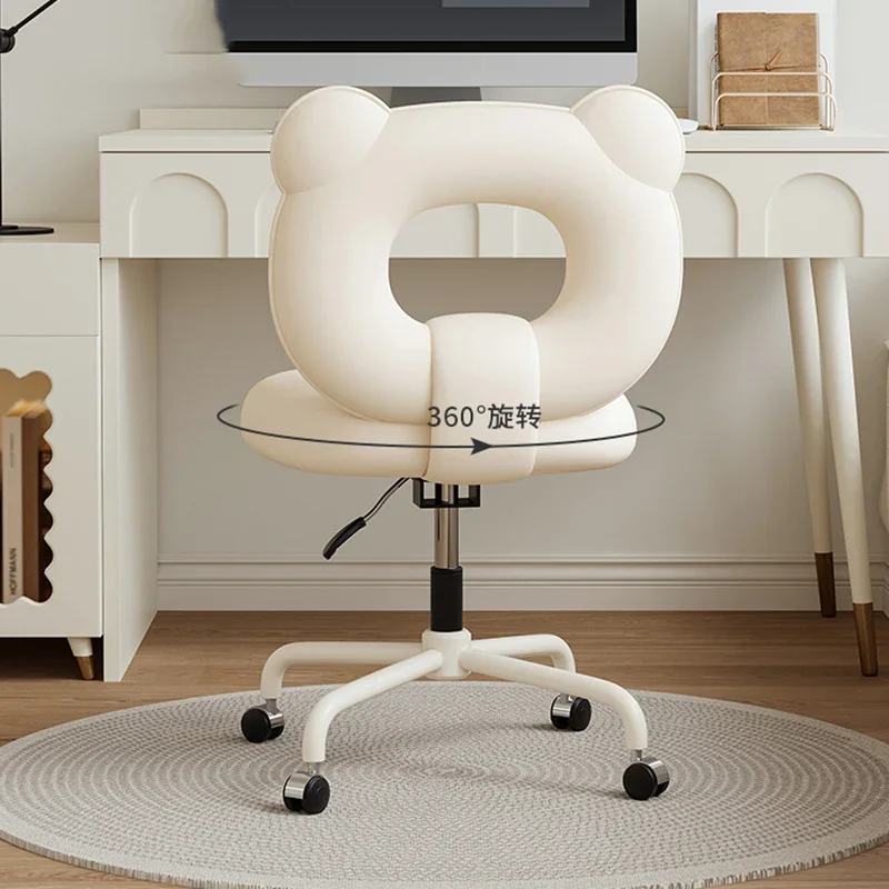 Throne Swivel Office Chair Study Vanity Arm Ergonomic Luxury Lounge Office Chair Nordic Computer Silla Oficina Salon Furniture