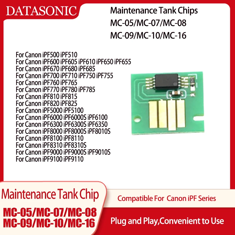 MC-10 MC10 05 MC-08 09 Maintenance Box Chip For Canon iPF650 iPF655 iPF750 iPF755 iPF760 iPF765 iPF671 iPF770 iPF771 781 786 681