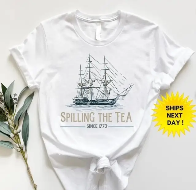 

Spilling The Tea Since 1773 Shirt, Funny History Teacher Shirt, hot.