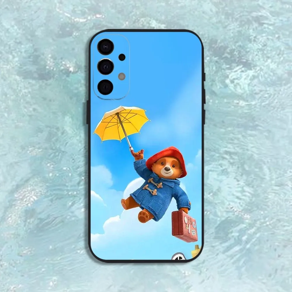 Милый чехол для телефона P-Paddington B-Bear для Samsung S25, S24, S21, S22, S23, S30, Ultra, S20, Plus, Fe, Lite, Note, 10,9,5G, черный чехол
